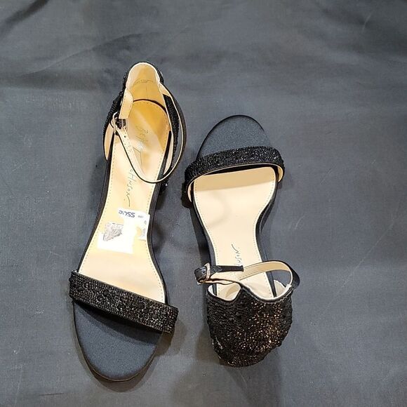 BRAND NEW SB-HANNA BY BETSEY JOHNSON MARI RHINESTONE BLOCK HEEL DRESS SA… - Picture 5 of 16